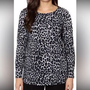 Mario Serrani Small Grey Animal Print Top